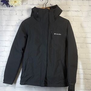 COLUMBIA 3 in 1 Interchange Omni Tech Heat Black Zip Women Snow Jacket size XS